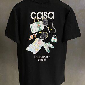 Casablanca Équipement Sportif cotton T-shirt black